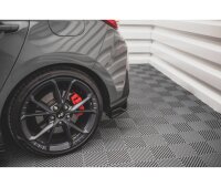 Heck Ansatz Flaps Diffusor V.3 für Hyundai I30 N Hatchback Mk3 Facelift schwarz Hochglanz