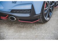 Robuster Racing Heck Ansatz Flaps Diffusor für Hyundai I30 N Mk3 Hatchback Schwarz