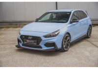 Front Stoﬂstangen Racing Flaps für Hyundai I30 N Mk3 schwarz Hochglanz