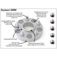 H&R Spurverbreiterung DRM-System 15 mm Schwarz