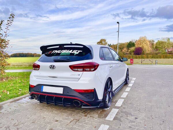 Heckansatz Seitenteile mit Wing Carbon Optik I30N Hatchback Facelift